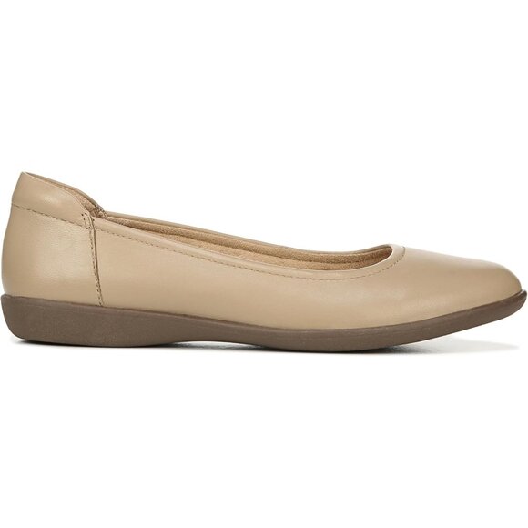 Naturalizer Women's Nude Closed Rounded Toe Slip on Flexy Ballet Flat Shoes - Picture 6 of 9